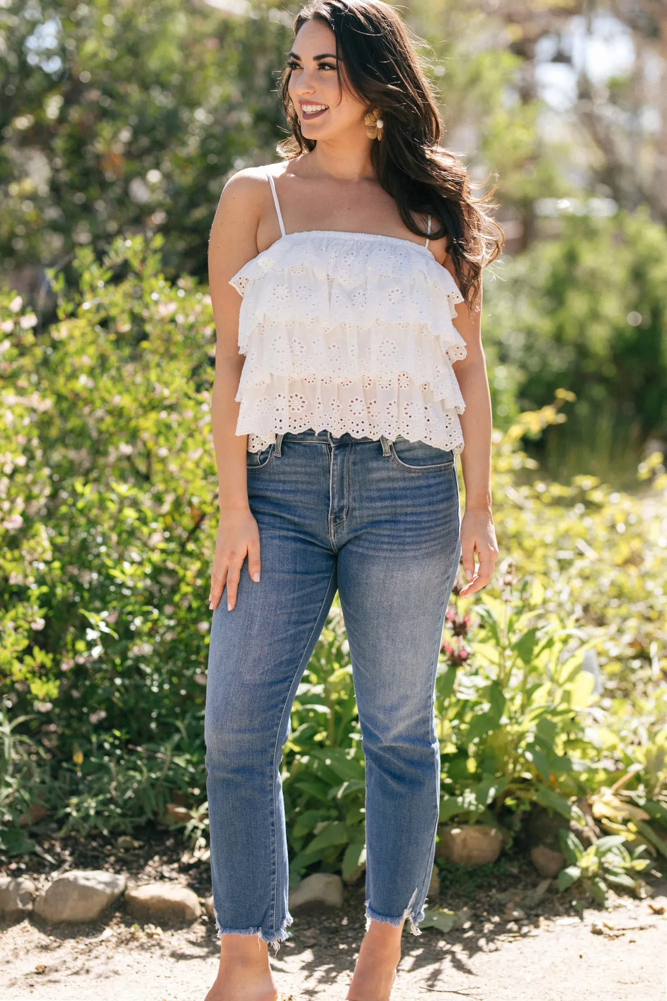 Petra Tiered Eyelet Top sold by Morning Lavender product image thumbnail 2