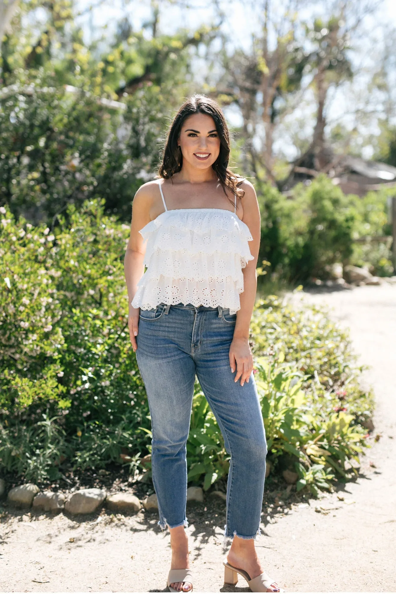 Petra Tiered Eyelet Top sold by Morning Lavender product image thumbnail 3