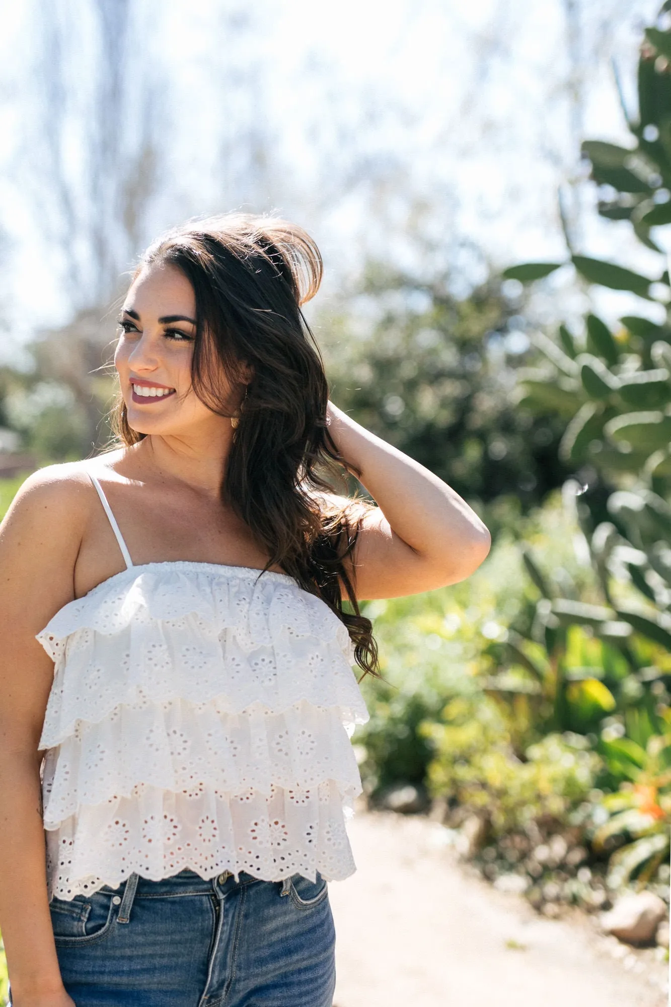 Petra Tiered Eyelet Top sold by Morning Lavender product image thumbnail 4