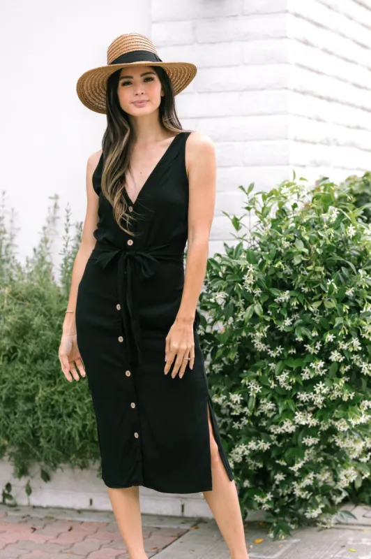 Rosalie Buttoned Midi Dress sold by Morning Lavender