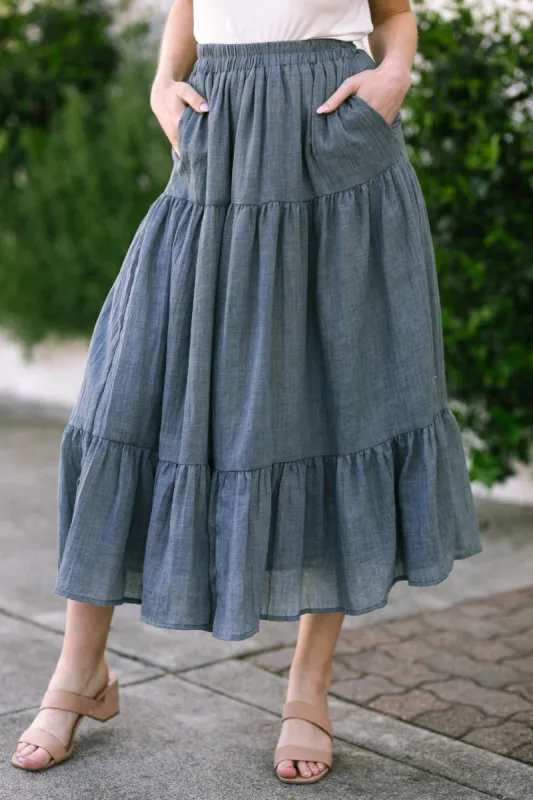 Reagan Tiered Midi Skirt sold by Morning Lavender