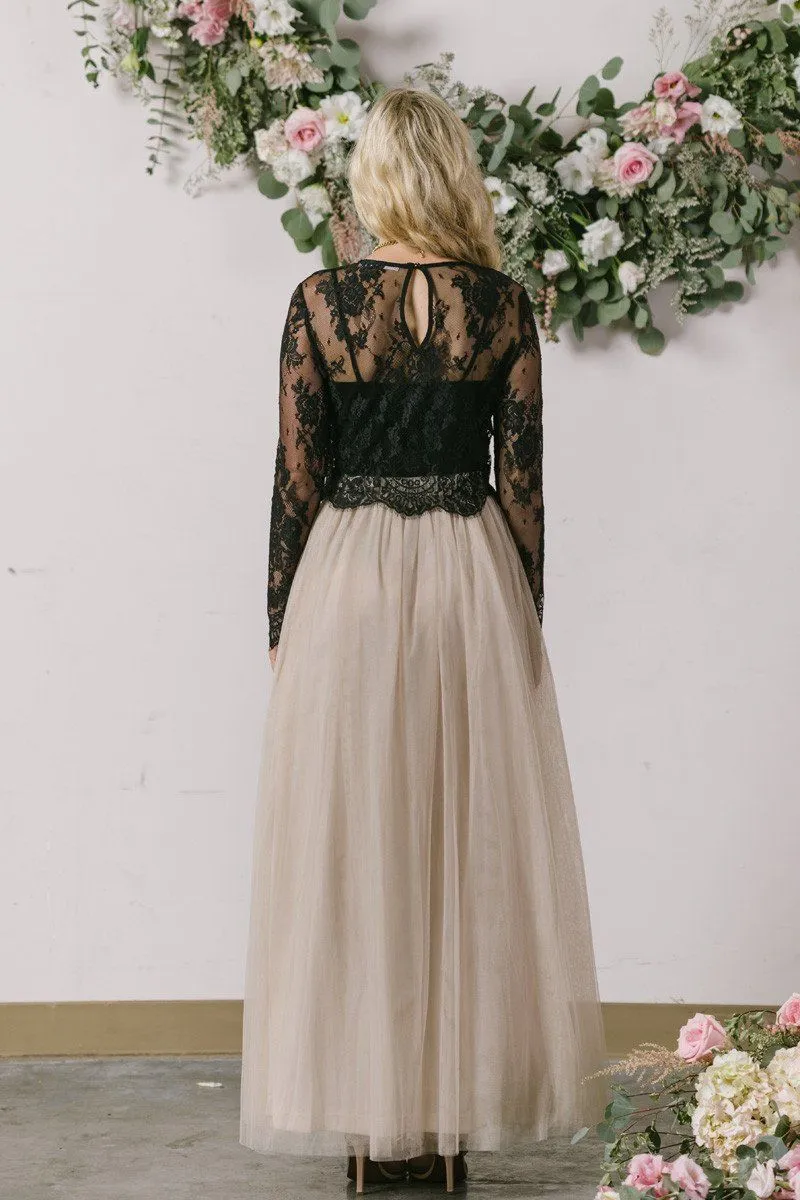 Amelie Long Sleeve Lace Crop Top sold by Morning Lavender product image thumbnail 3