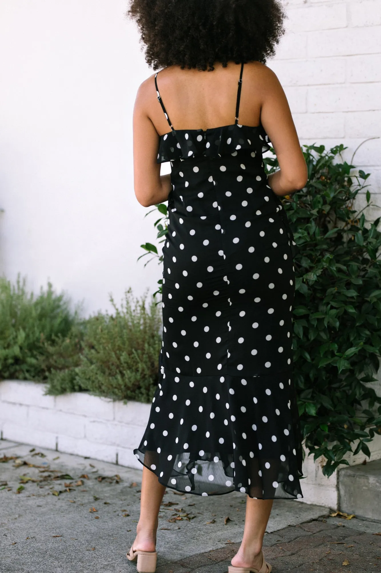 Dominique Dotted Ruffled Dress sold by Morning Lavender product image thumbnail 4