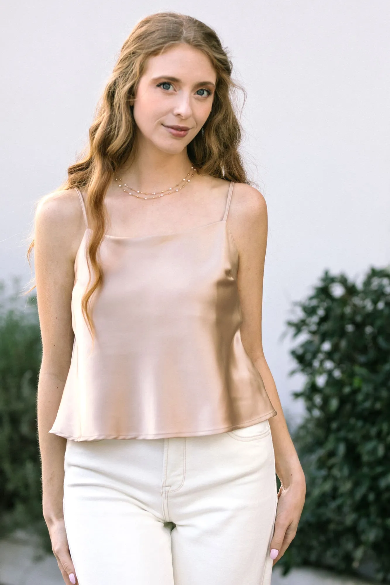 Jessica Cropped Satin Cami sold by Morning Lavender product image thumbnail 3