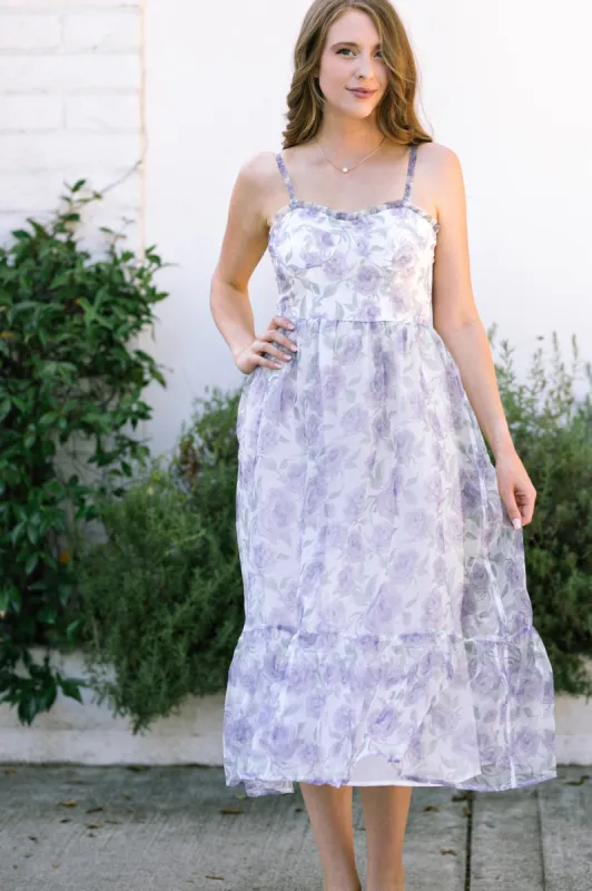 Serena Sweetheart Midi Dress sold by Morning Lavender