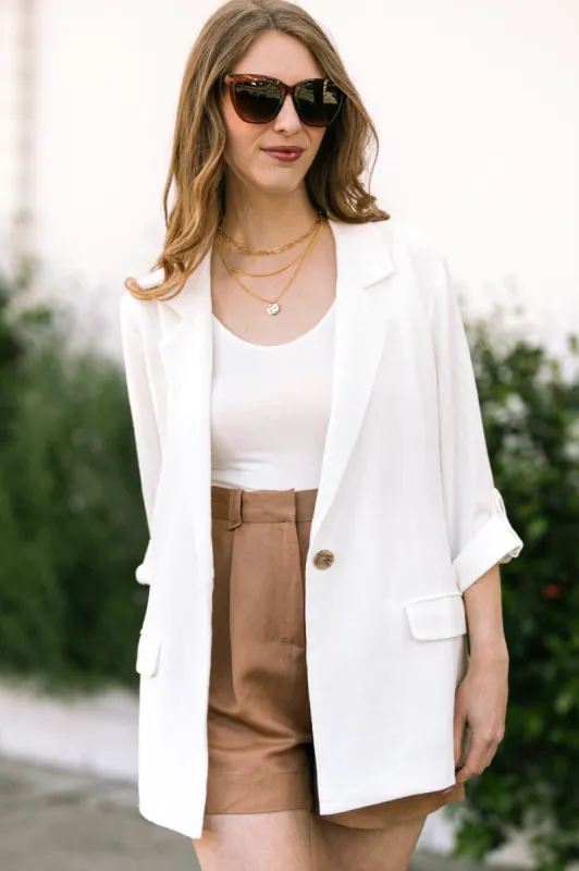 Abigail Linen Blend Blazer sold by Morning Lavender