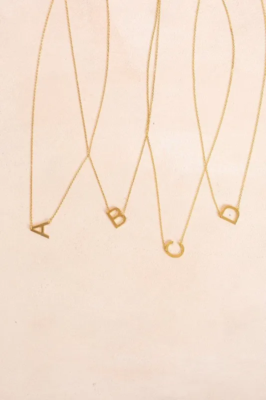 Kaye Gold Initial Necklace sold by Morning Lavender
