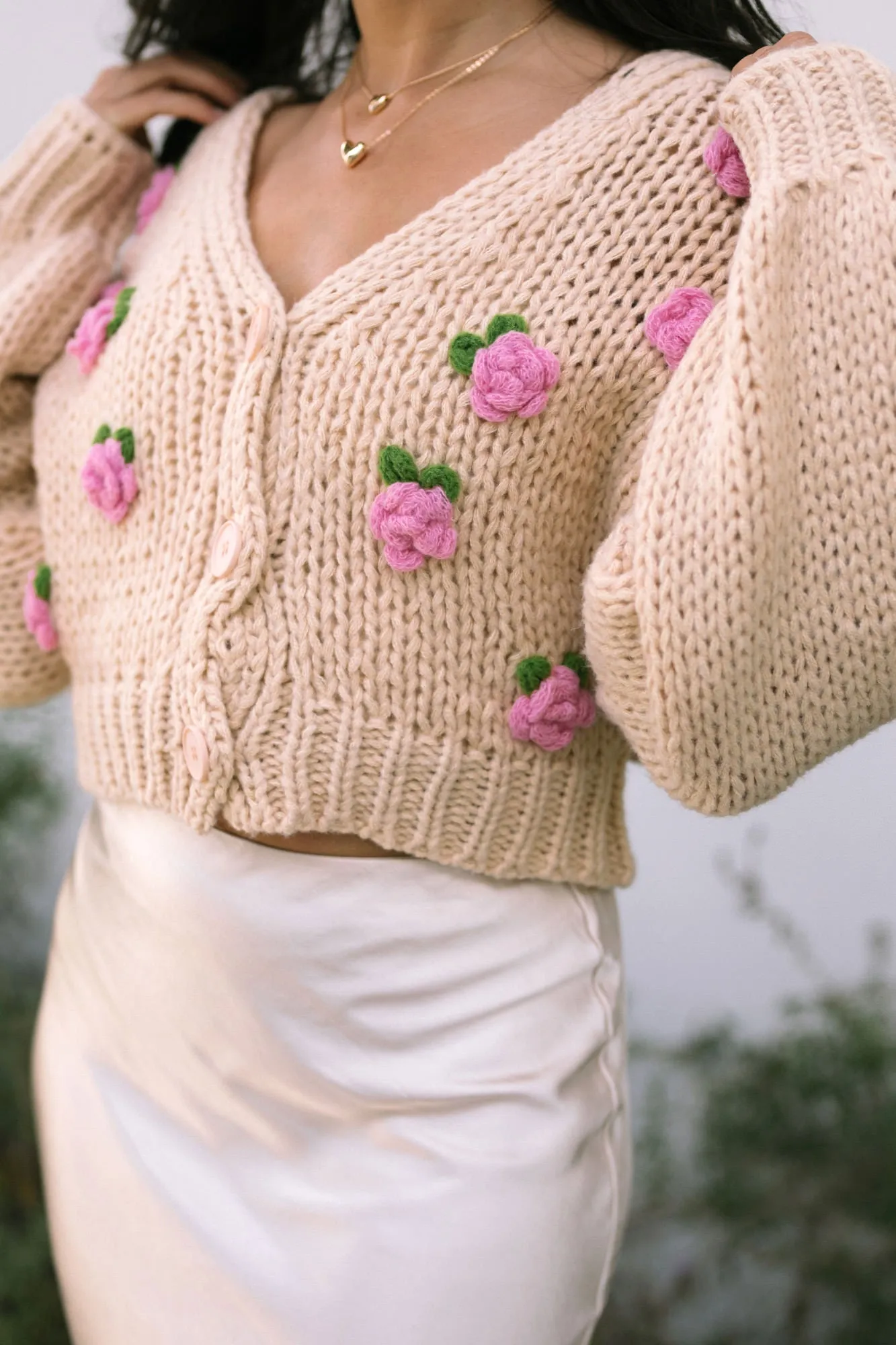 Clarisse Floral Knit Cardigan sold by Morning Lavender product image thumbnail 3