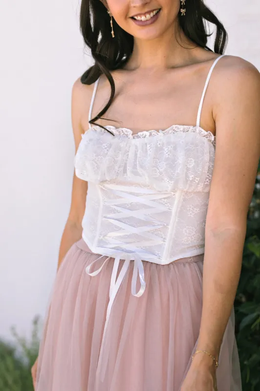 Dionne Lace Up Top sold by Morning Lavender