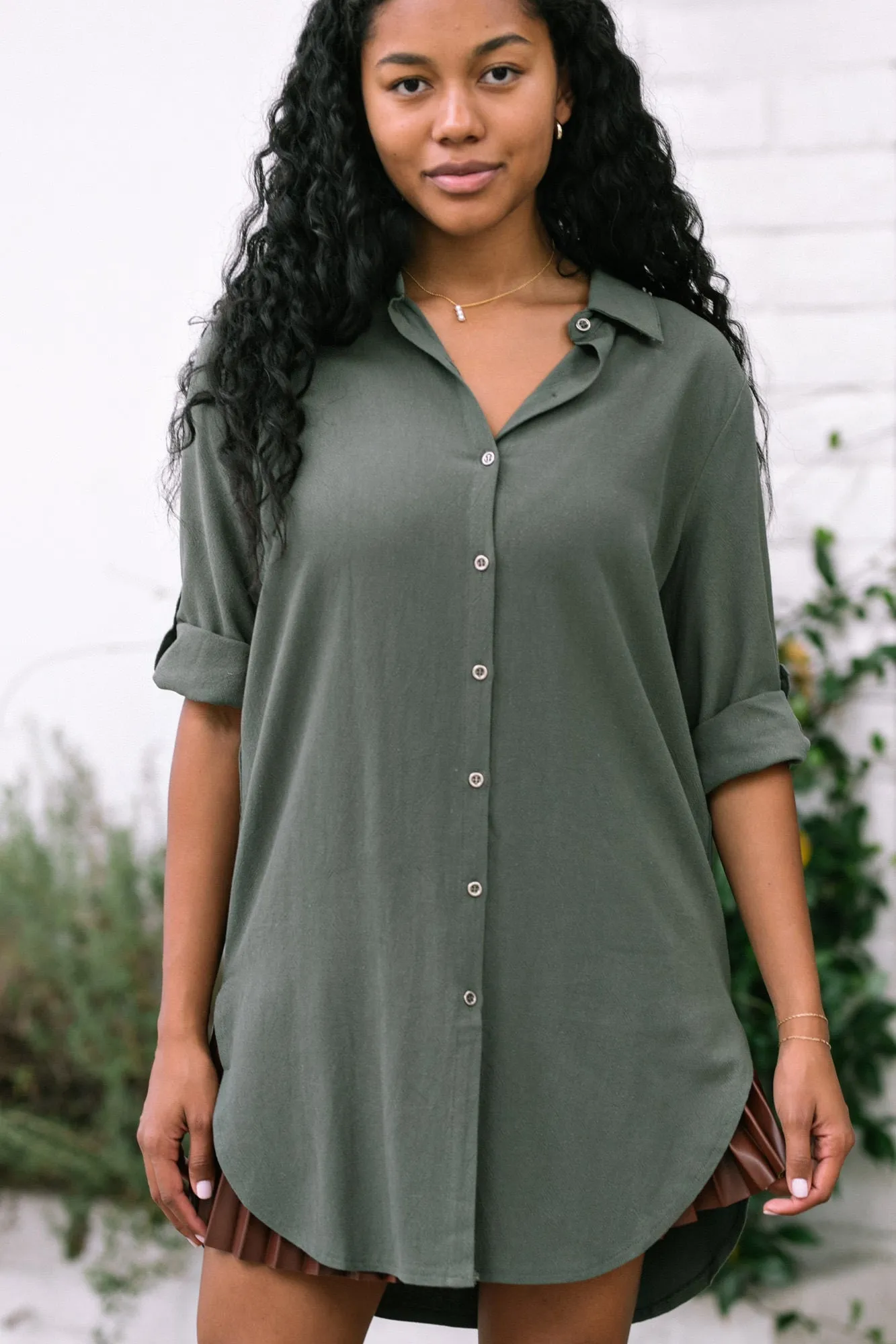 Frances Buttoned Tunic Shirt sold by Morning Lavender product image thumbnail 3