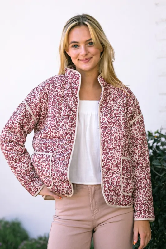 Shaina Quilted Floral Jacket sold by Morning Lavender