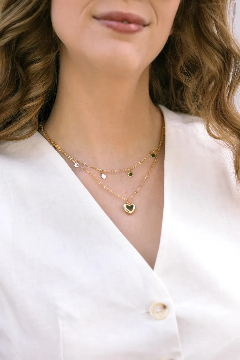 Irene Heart Pendant Layered Necklace sold by Morning Lavender product image thumbnail 2