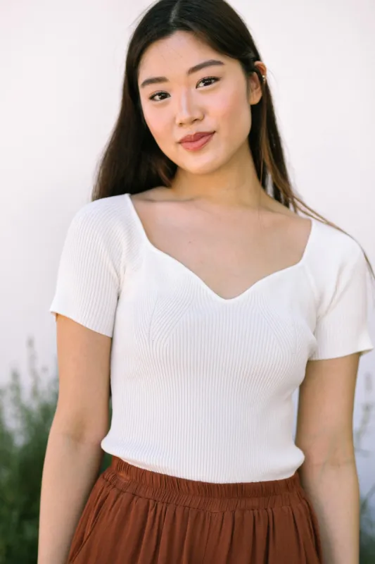 Dawson Sweetheart Knit Top sold by Morning Lavender