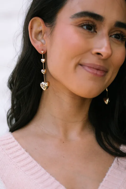 Sydney Heart Tassel Dangle Earrings sold by Morning Lavender