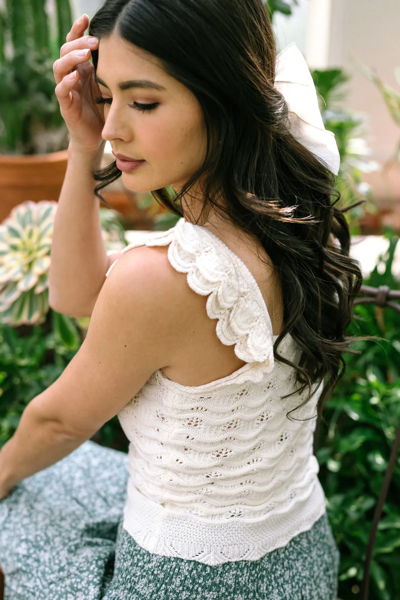 Adalyn Ruffled Pointelle Tank sold by Morning Lavender product image thumbnail 2