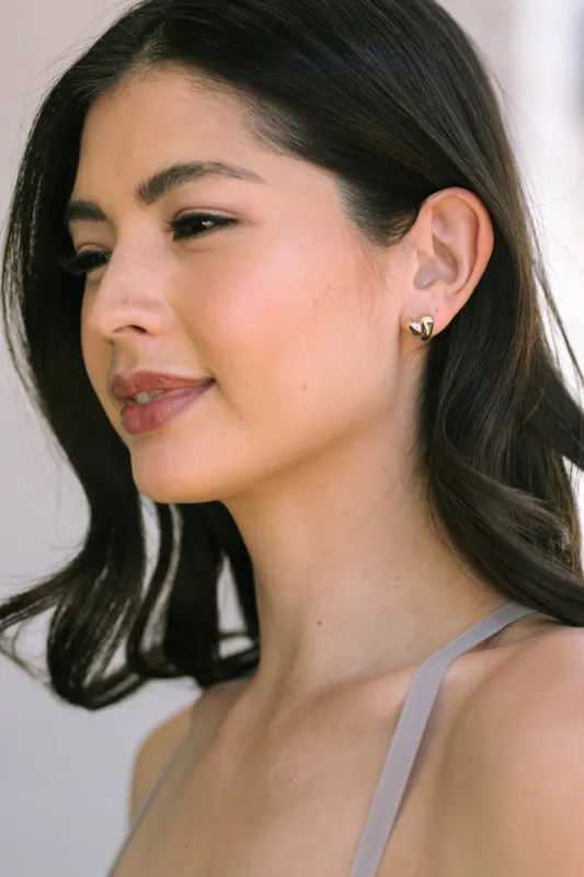 Lily Heart Stud Earrings sold by Morning Lavender