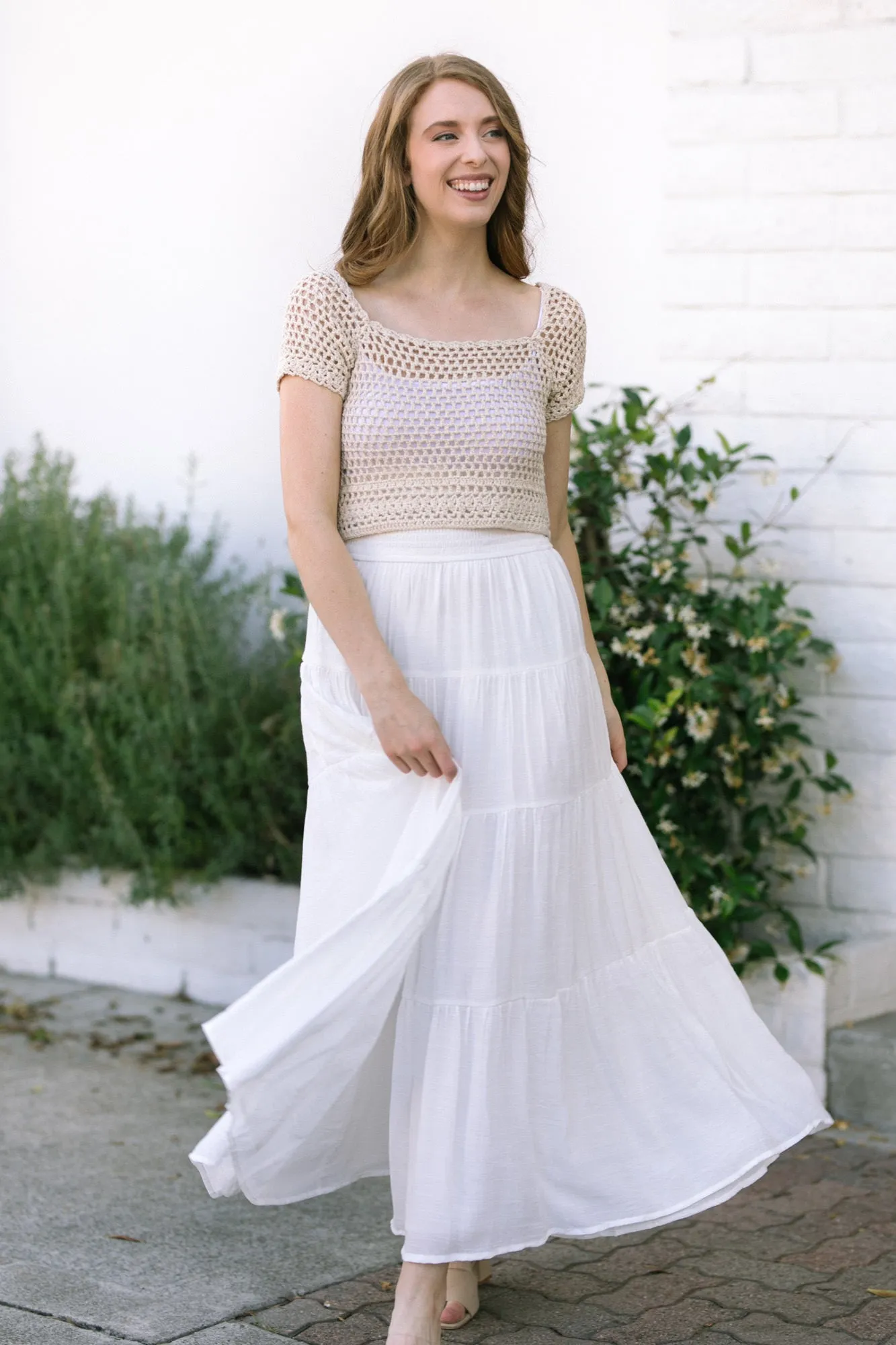 Daisy Tiered Maxi Skirt sold by Morning Lavender