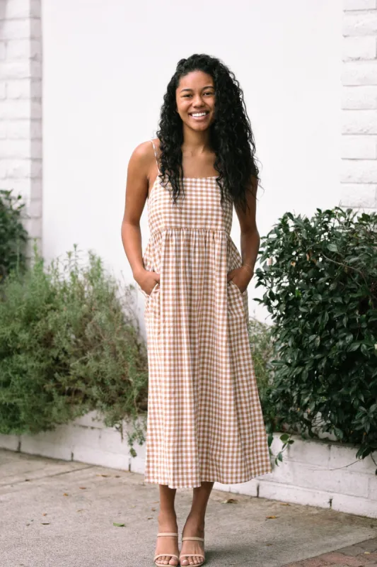 Audra Gingham Midi Dress sold by Morning Lavender