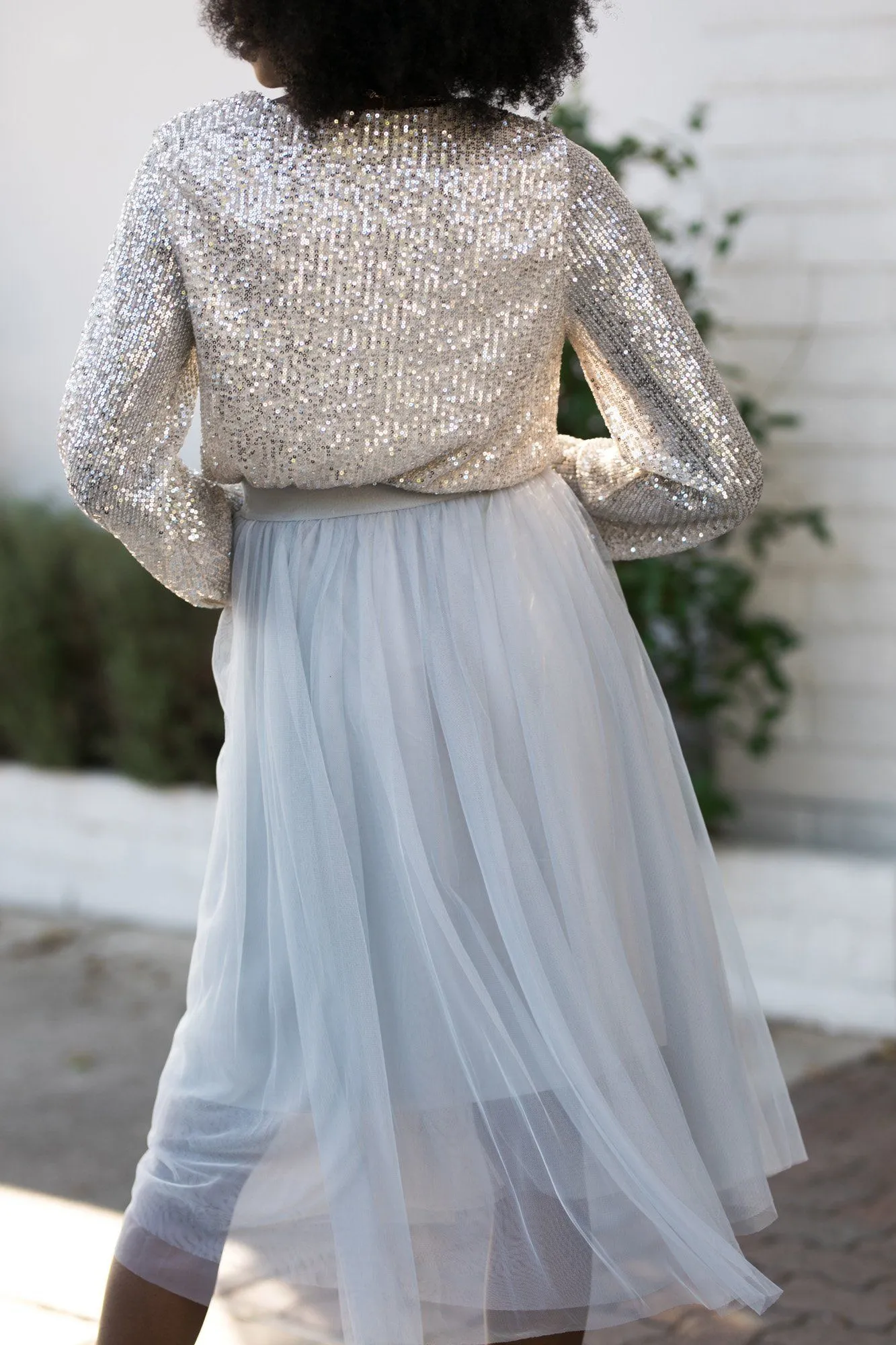 Jessa Surplice Sequin Bodysuit sold by Morning Lavender product image thumbnail 4