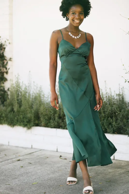 Coraline Tie Back Satin Dress sold by Morning Lavender