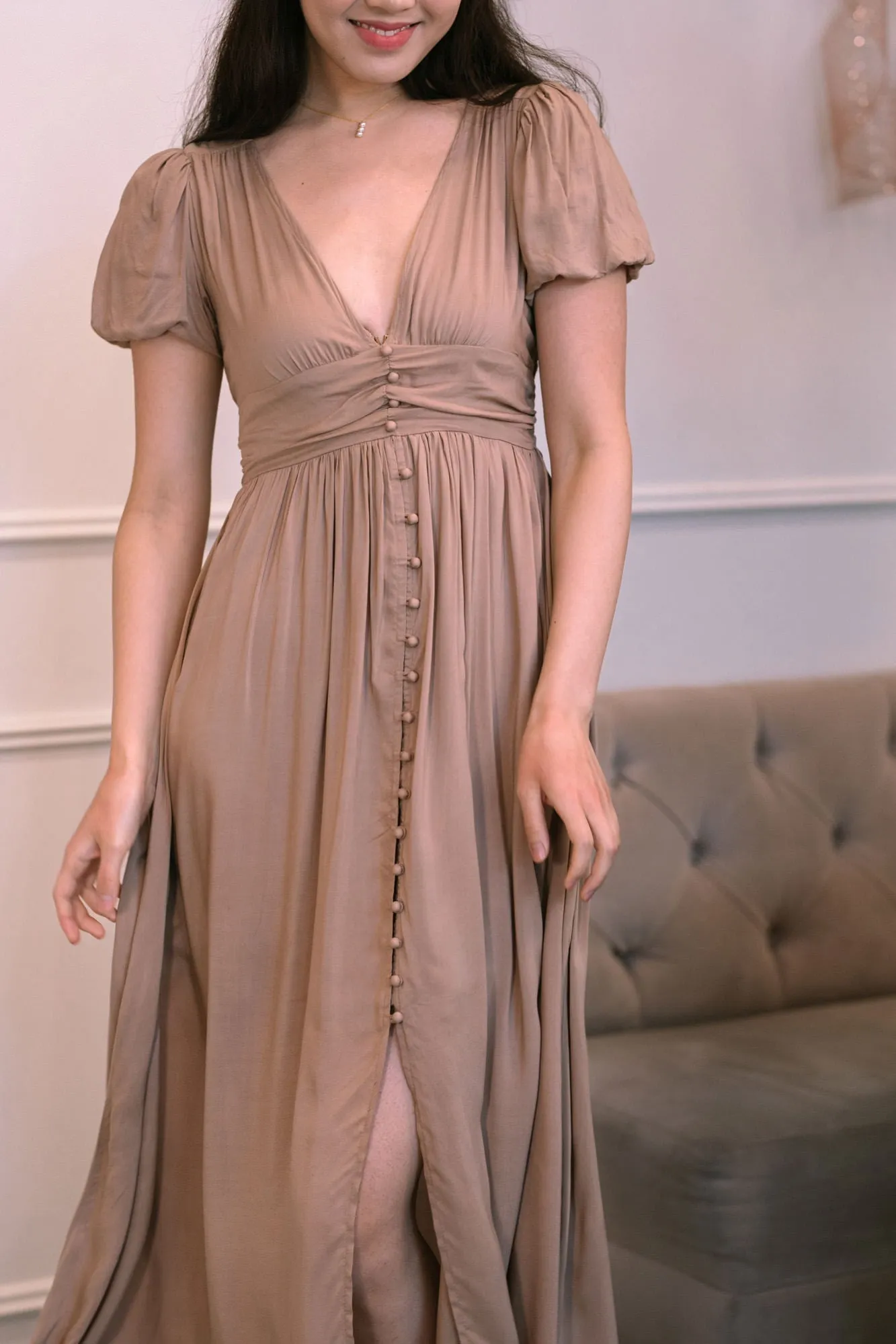 Esther Buttoned Maxi Dress sold by Morning Lavender product image thumbnail 3