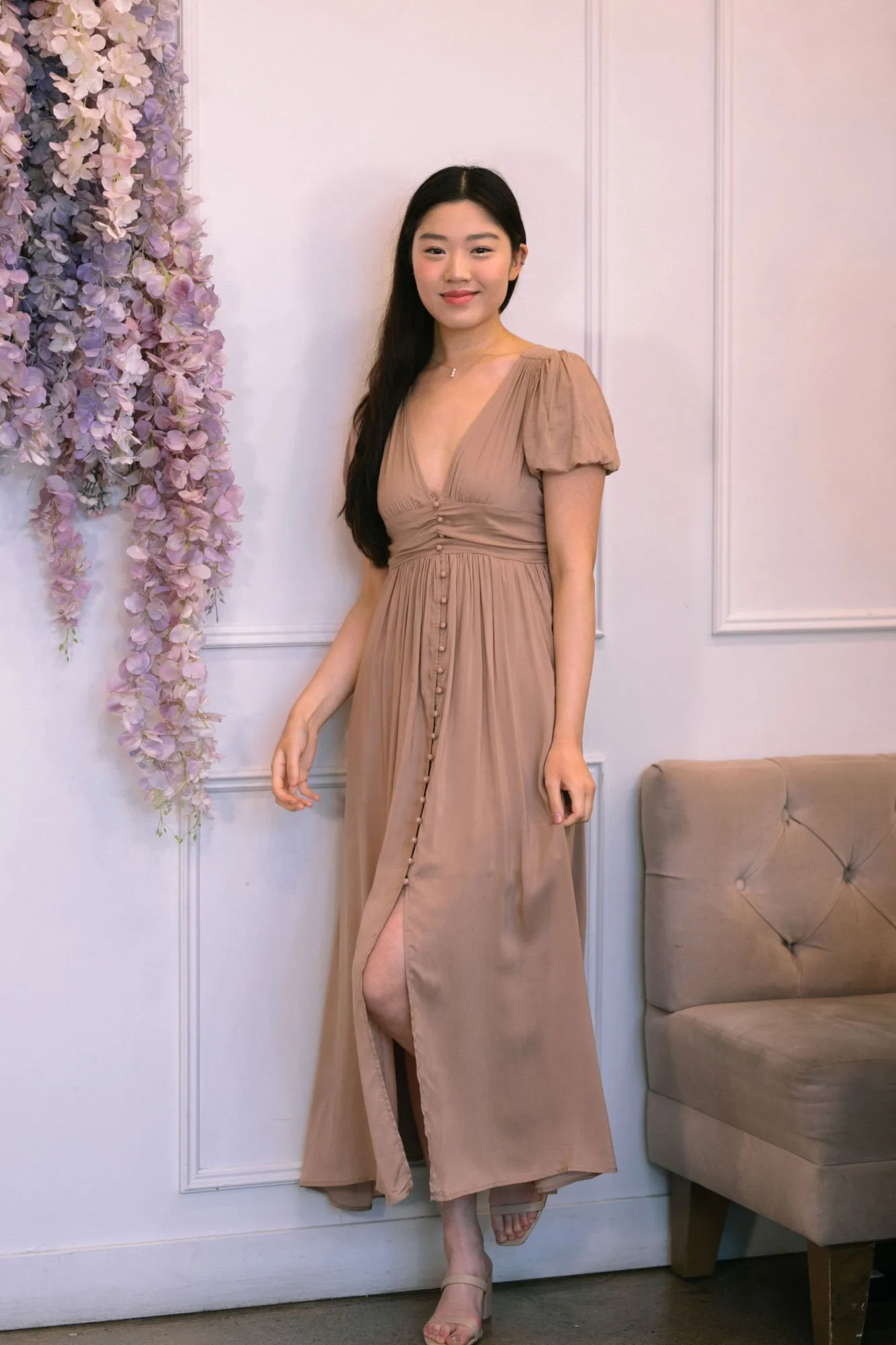 Esther Buttoned Maxi Dress sold by Morning Lavender