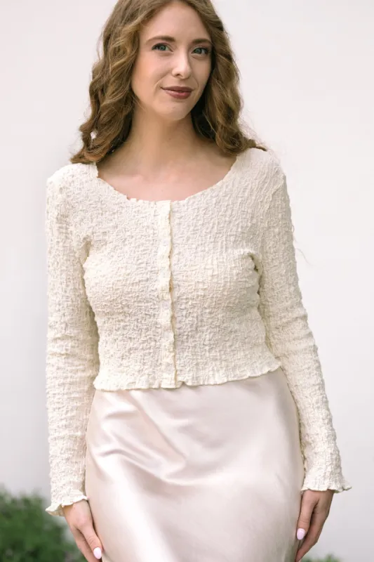 Kate Textured Buttoned Cardigan sold by Morning Lavender