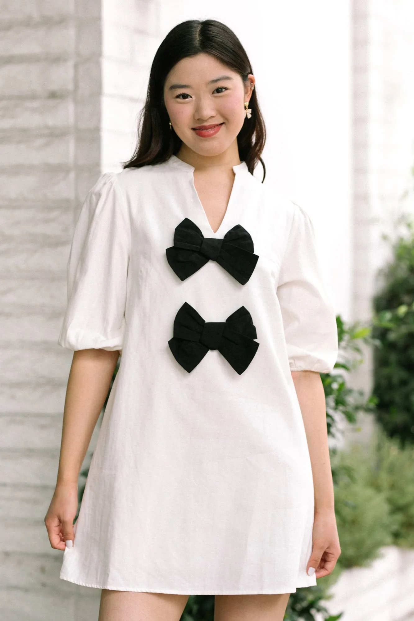 Marcy Bow Mini Dress sold by Morning Lavender