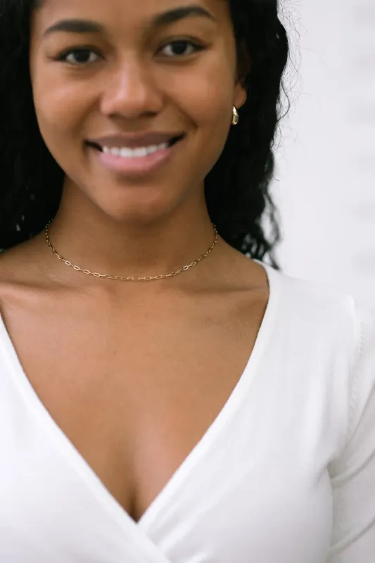 Dakota Chain Link Dainty Necklace sold by Morning Lavender