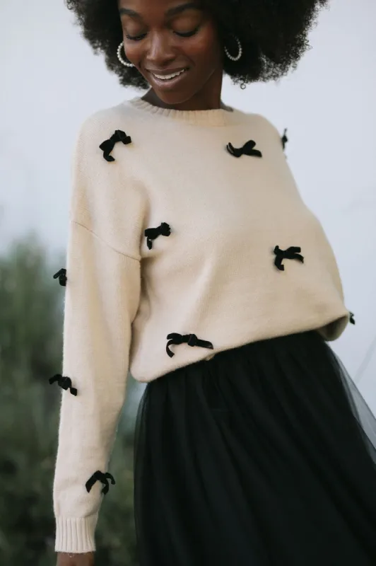 Shelby Bow Knit Sweater sold by Morning Lavender