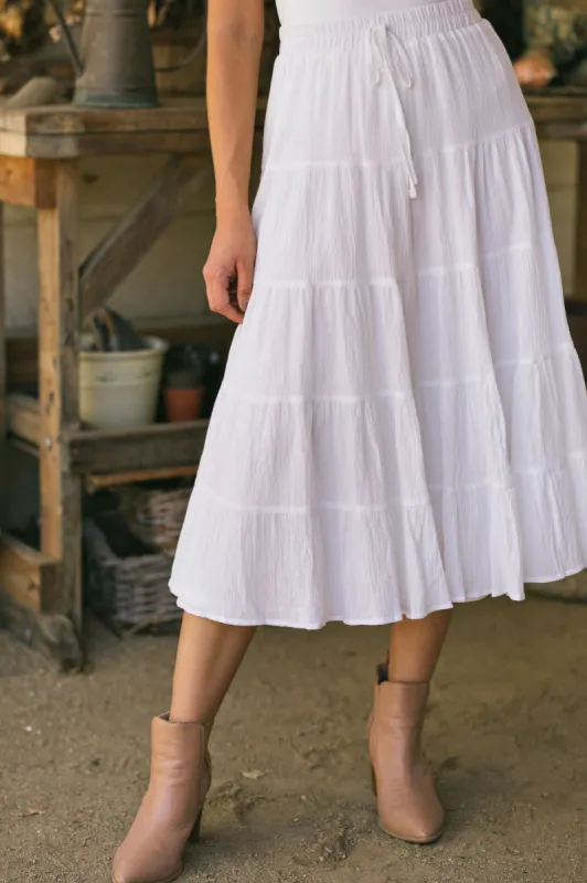 Raelynn Tiered Midi Skirt sold by Morning Lavender