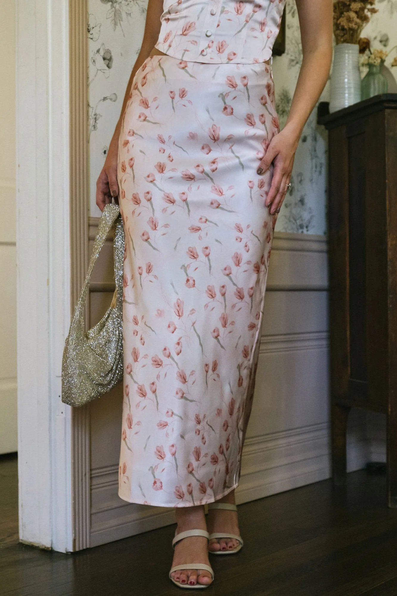 Priscilla Floral Slip Skirt sold by Morning Lavender product image thumbnail 5