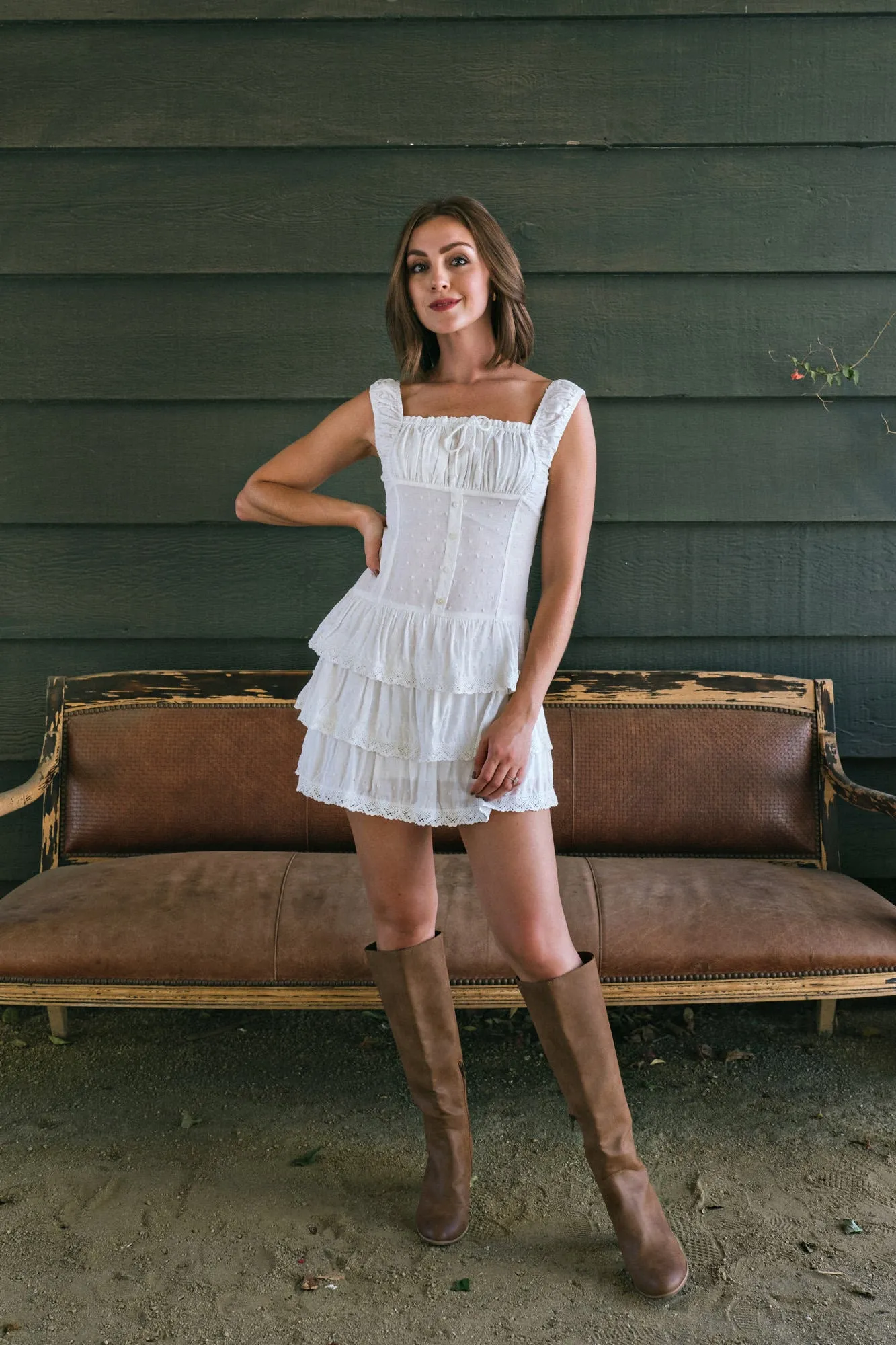 Kylie Ruffled Mini Dress sold by Morning Lavender product image thumbnail 2