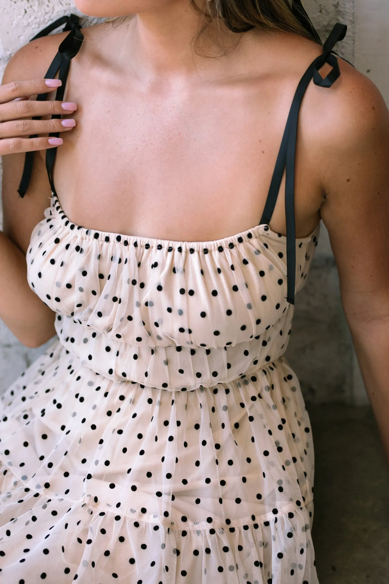 Isabelle Dotted Midi Dress sold by Morning Lavender product image thumbnail 3