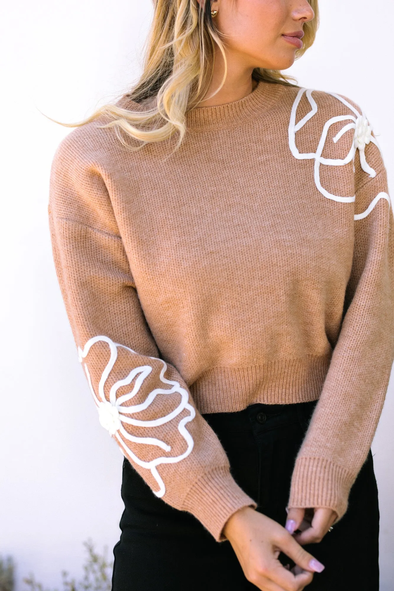 Delilah Floral Knit Sweater sold by Morning Lavender