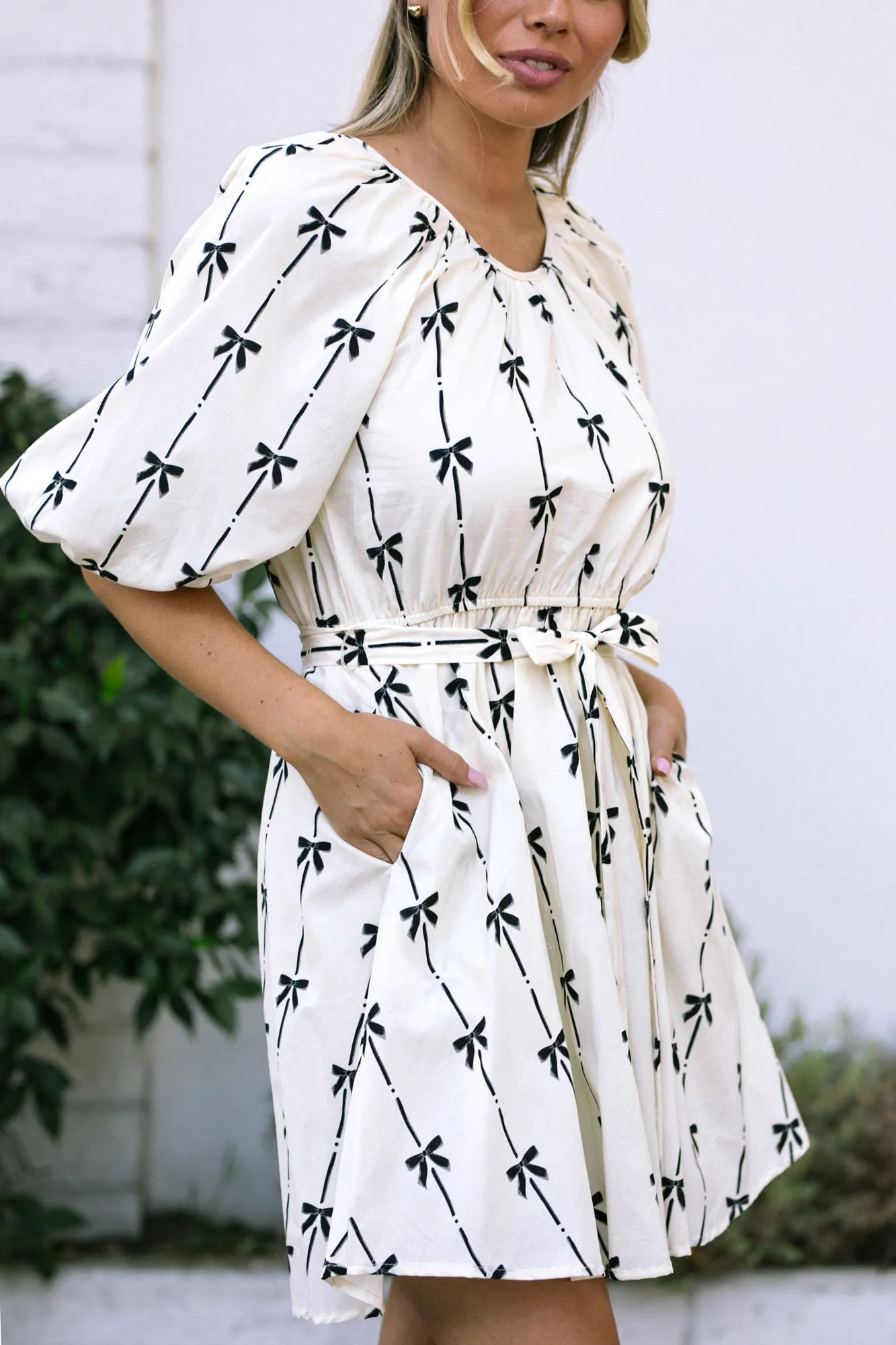 Atlas Bow Mini Dress sold by Morning Lavender product image thumbnail 2