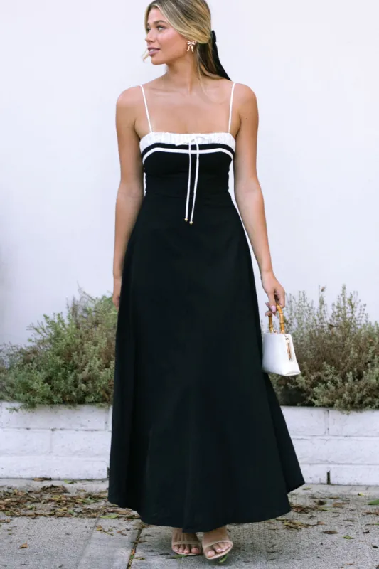 Amelie Contrast Maxi Dress sold by Morning Lavender