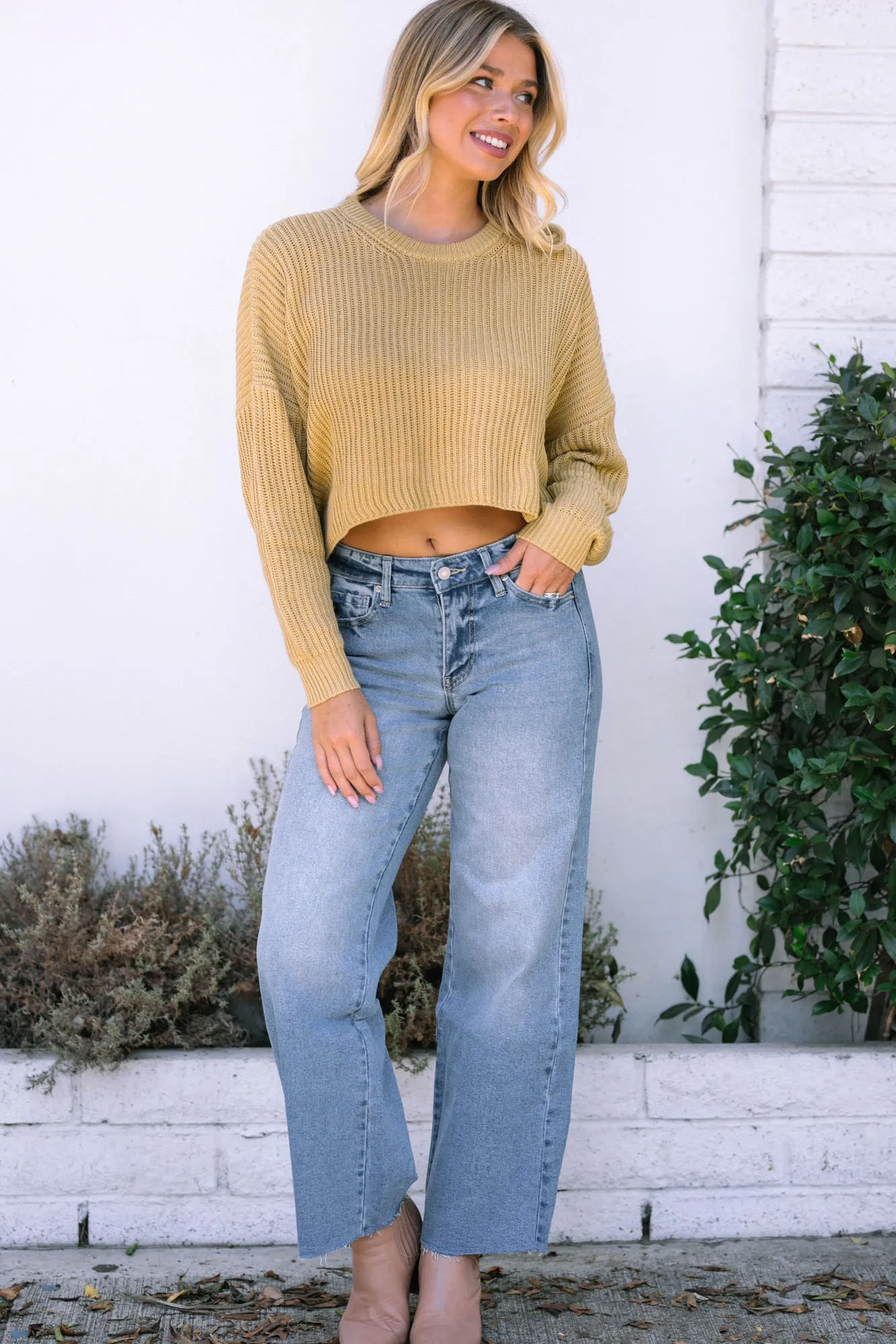 Sammy Cropped Knit Sweater sold by Morning Lavender product image thumbnail 3