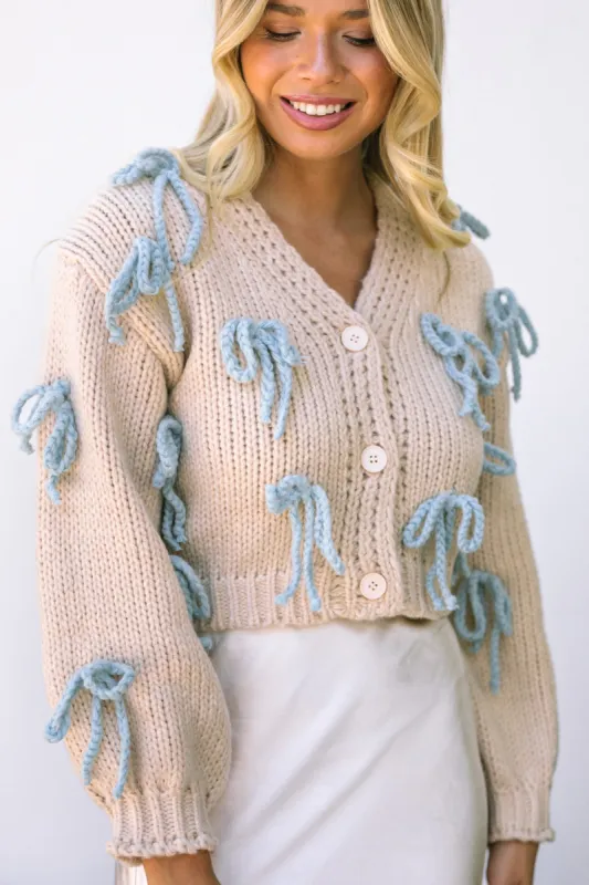 Lonnie Bow Knit Cardigan sold by Morning Lavender