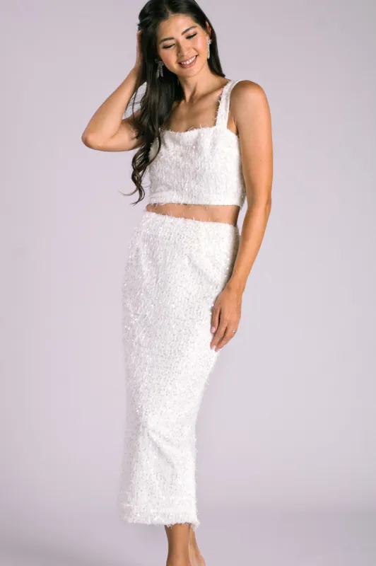 Taylor Feather Sequin Set sold by Morning Lavender