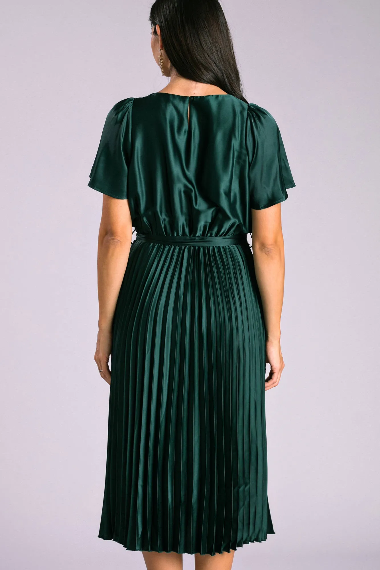 Selena Satin Pleated Dress sold by Morning Lavender product image thumbnail 4