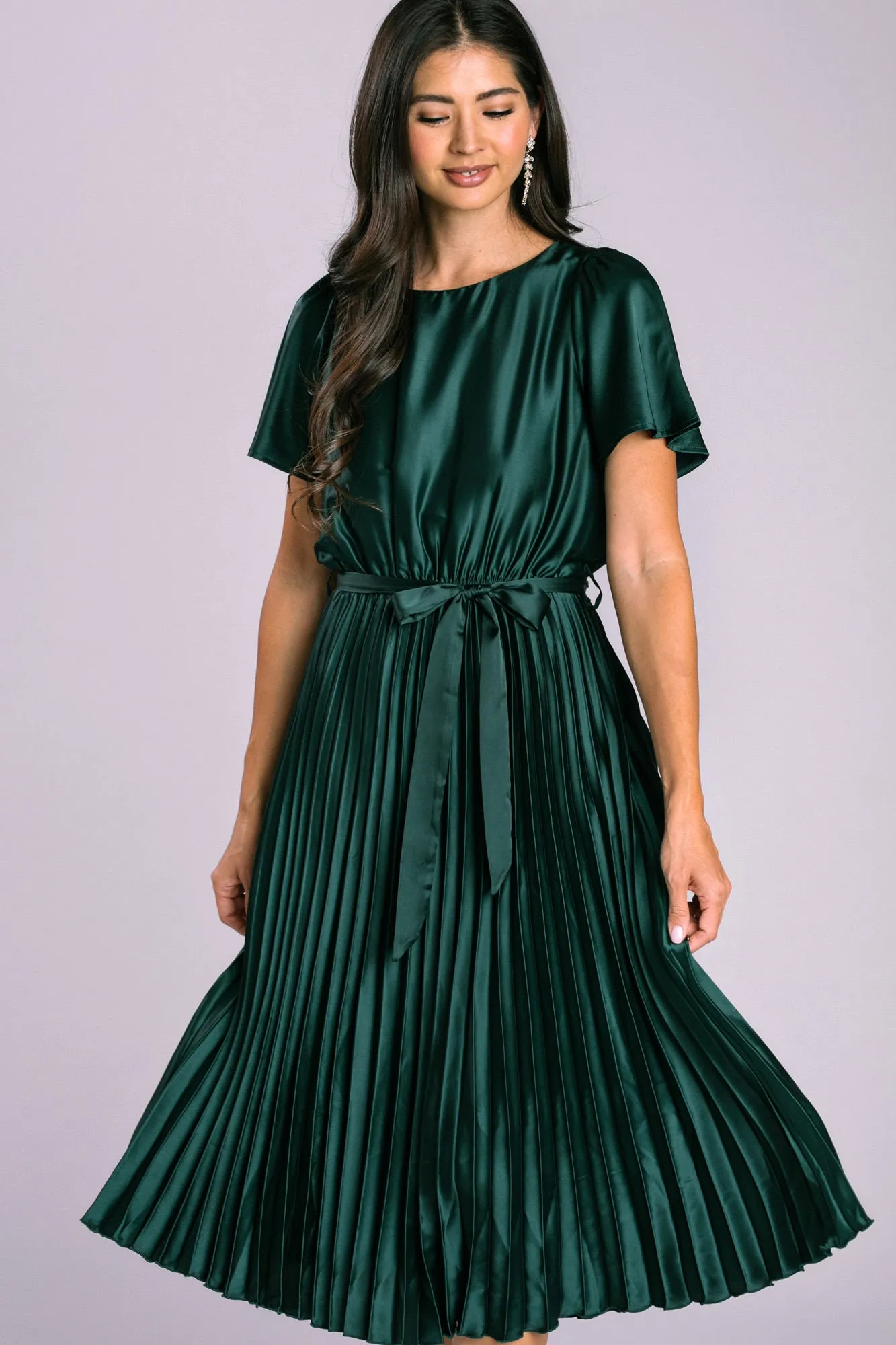 Selena Satin Pleated Dress sold by Morning Lavender product image thumbnail 2