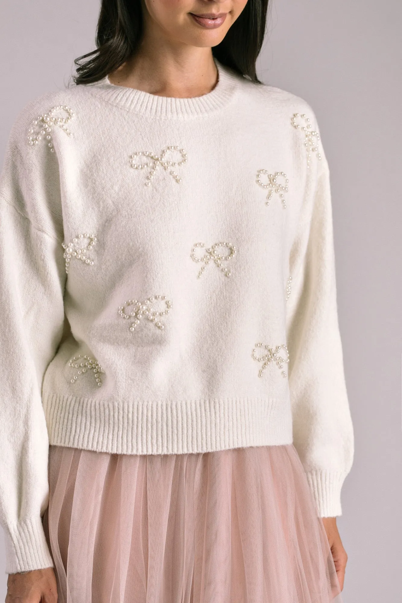 Portia Pearl Bow Sweater sold by Morning Lavender product image thumbnail 2