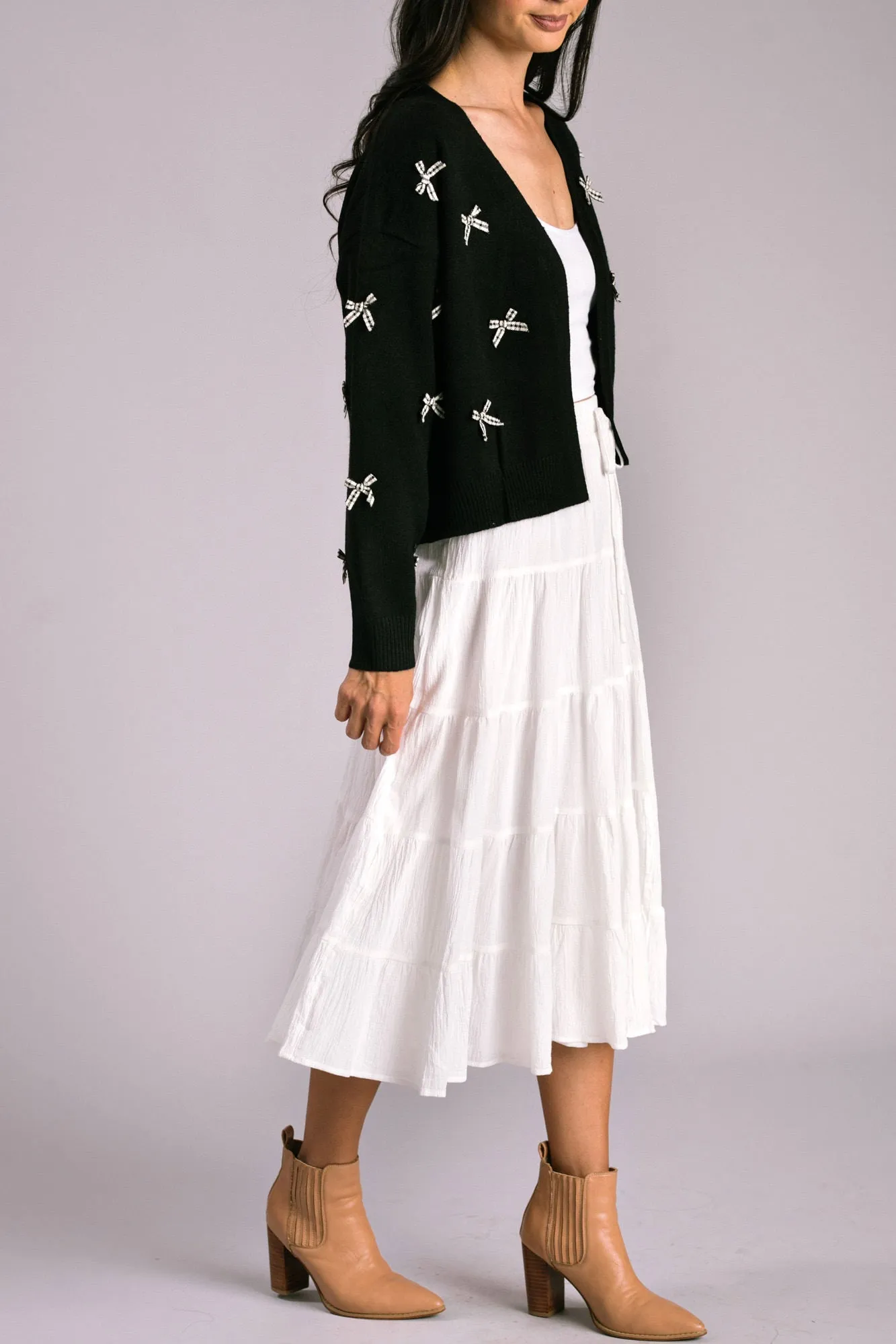 Odalis Bow Knit Cardigan sold by Morning Lavender product image thumbnail 4