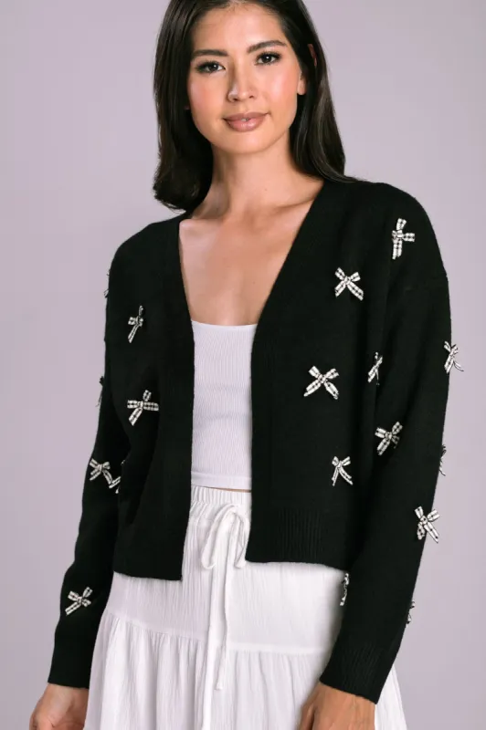 Odalis Bow Knit Cardigan sold by Morning Lavender