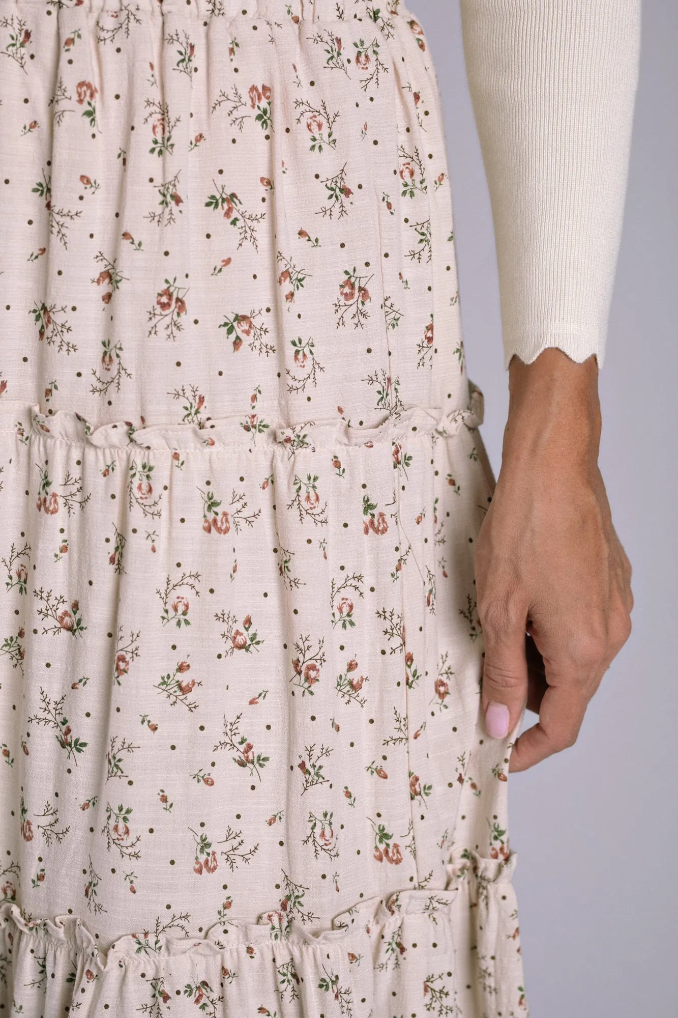 Meryl Floral Tiered Skirt sold by Morning Lavender product image thumbnail 5