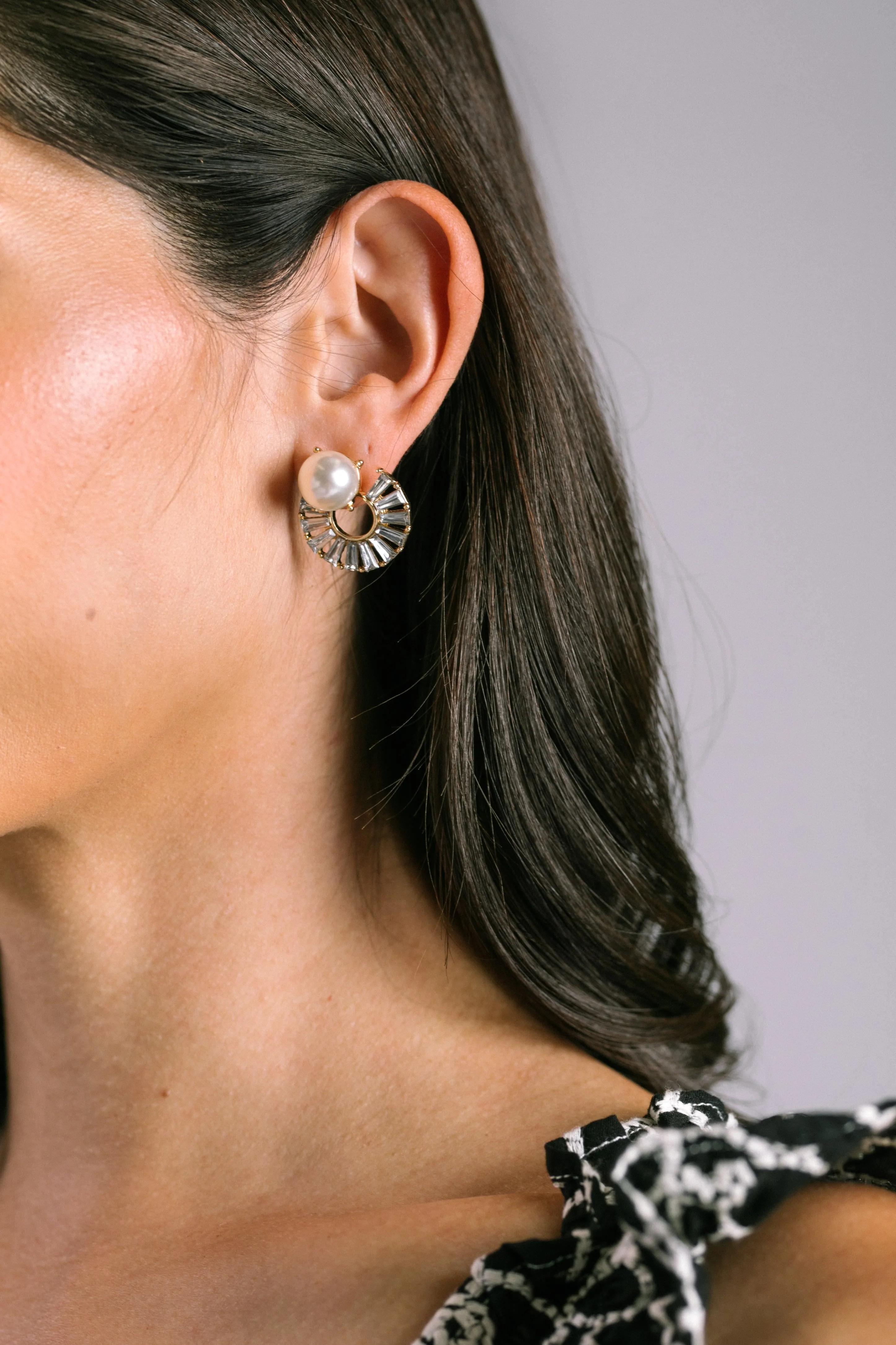 Melissa Pearl and Rhinestone Earrings sold by Morning Lavender