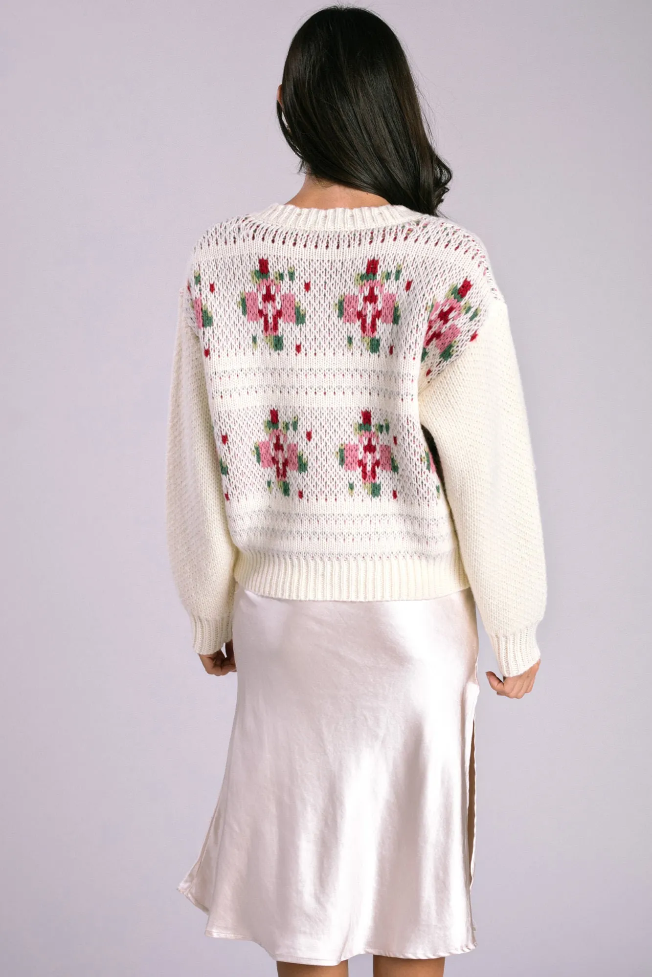 Maisie Floral Knit Cardigan sold by Morning Lavender product image thumbnail 4