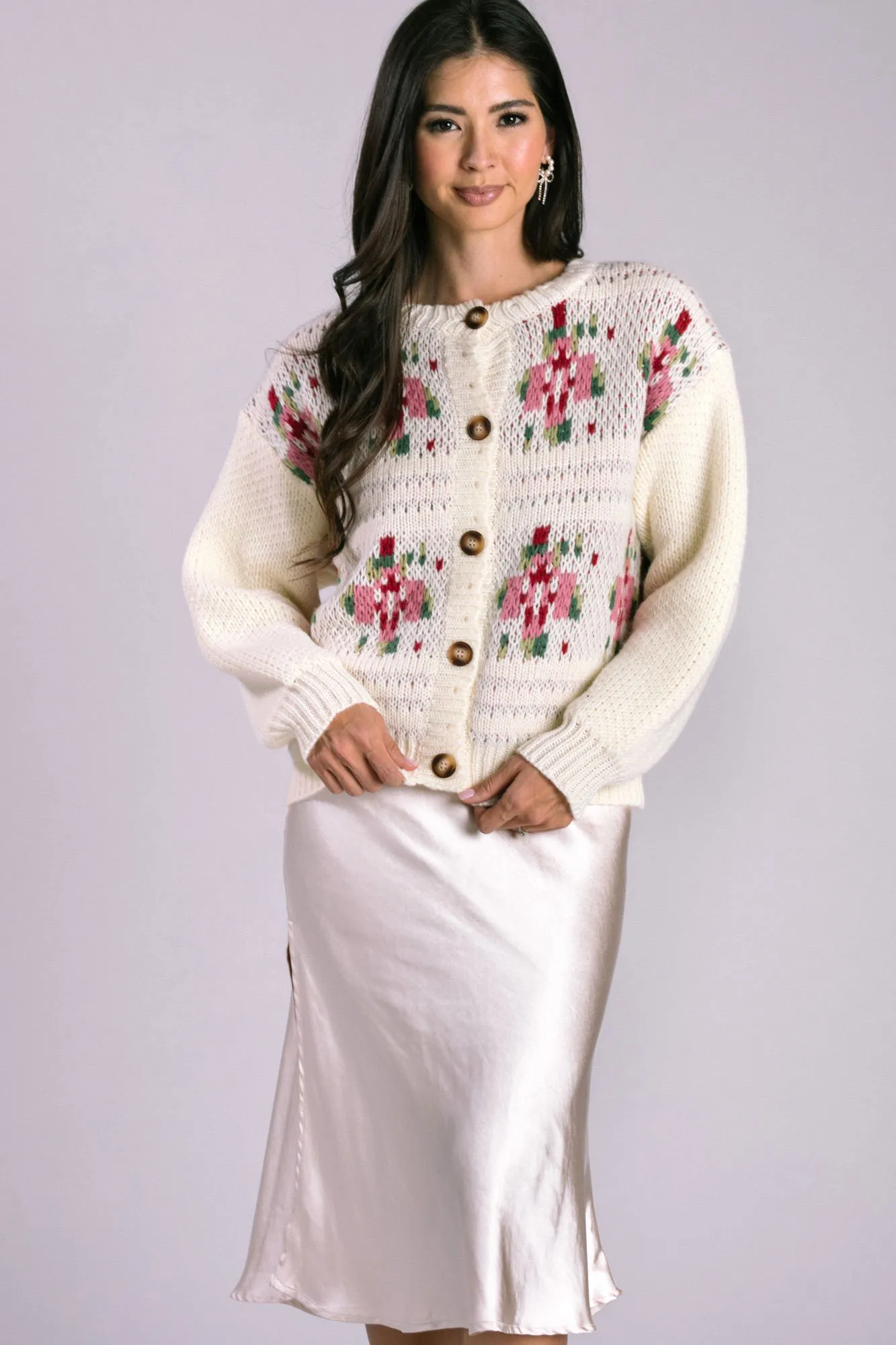 Maisie Floral Knit Cardigan sold by Morning Lavender product image thumbnail 2