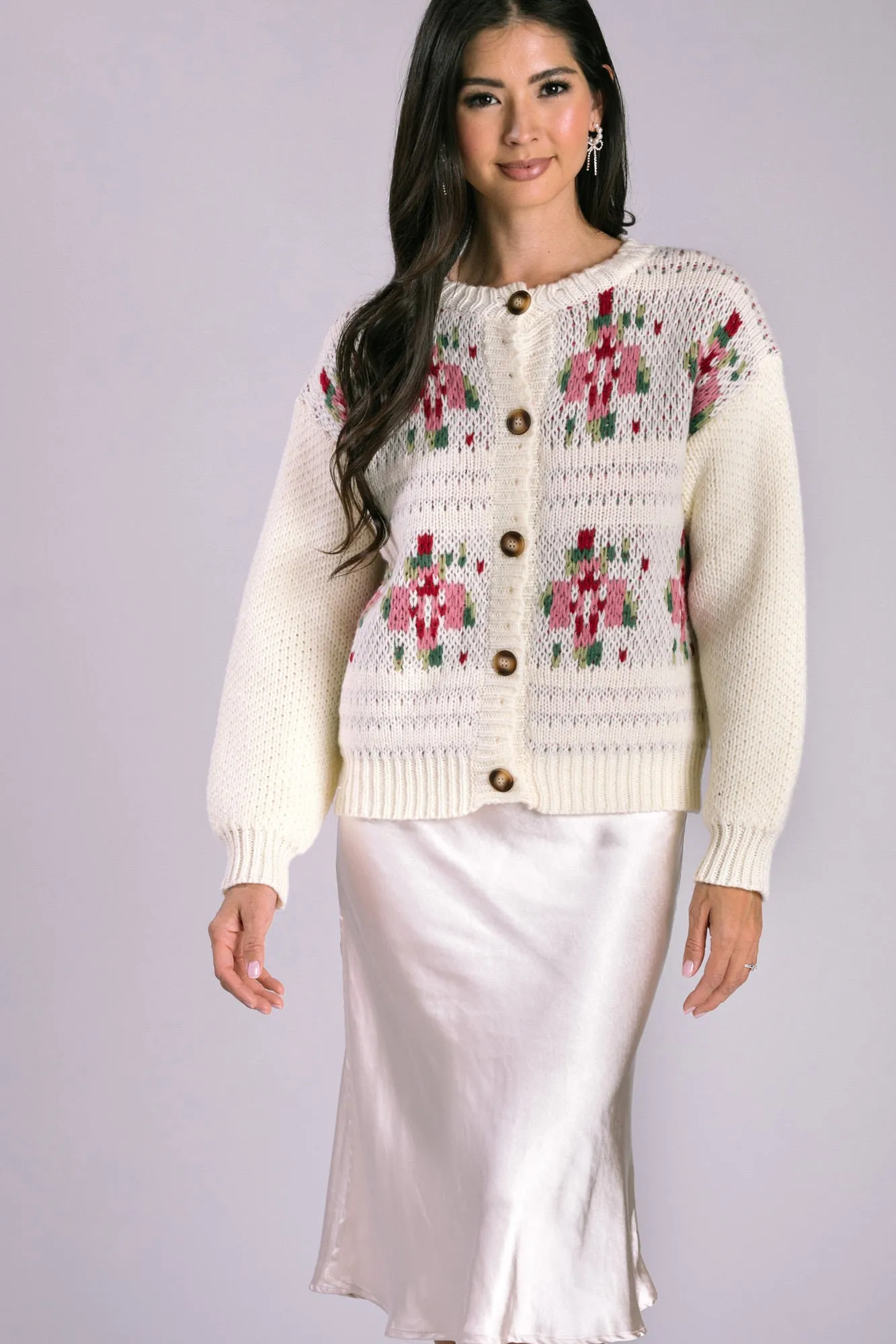 Maisie Floral Knit Cardigan sold by Morning Lavender product image thumbnail 3